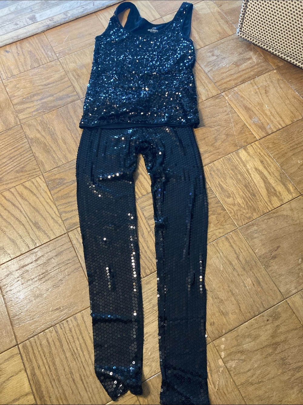 Sequin Tank & Pant set - Black